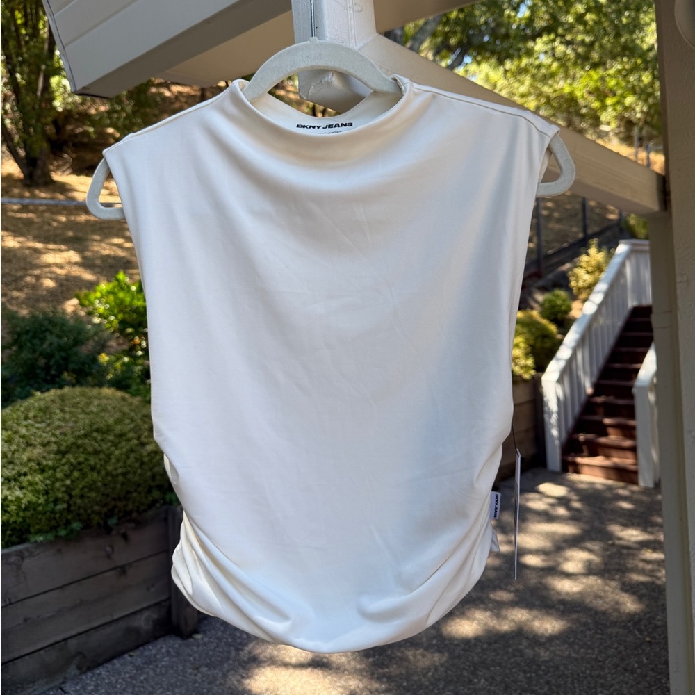 DKNY Cream Muscle Tee for Women